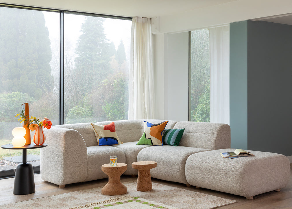 Lilli Left Hand Facing Curved Chaise Sofa