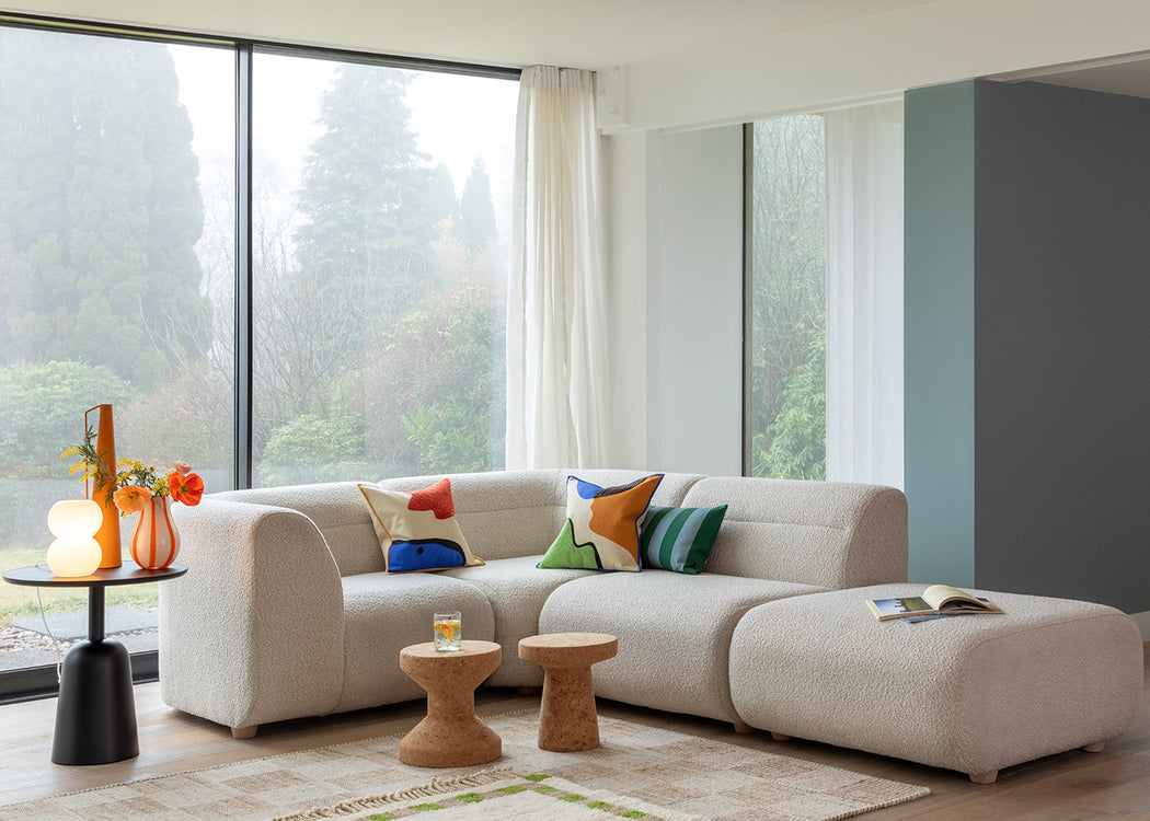 Lilli Left Hand Facing Curved Chaise Sofa