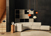Lilli Left Hand Facing Curved Chaise Sofa