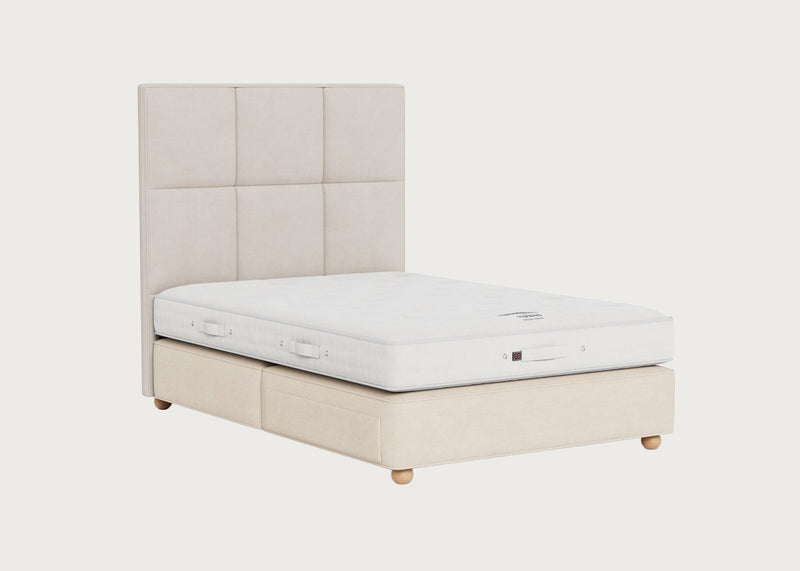 Devonshire Mattress and Wool De Luxe Divan Set Bun Feet