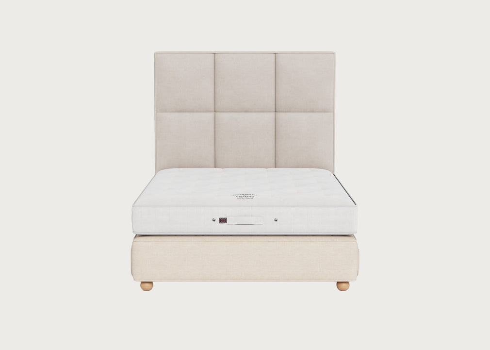 Devonshire Mattress and Wool De Luxe Divan Set Bun Feet