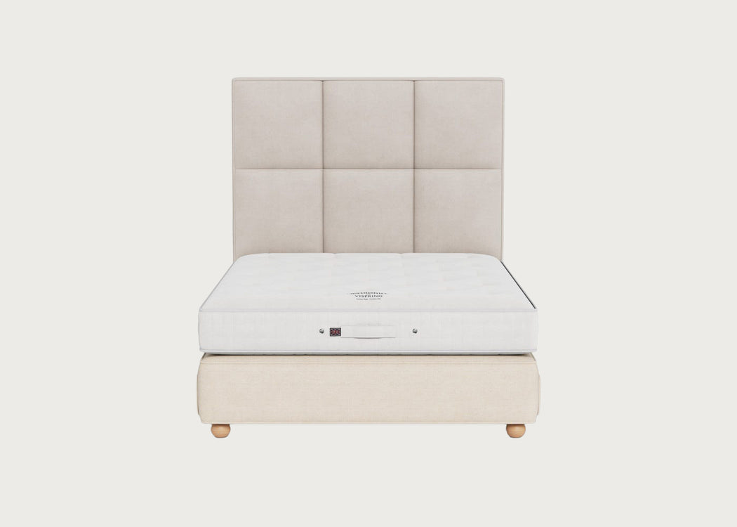 Devonshire Mattress and Wool De Luxe Divan Set Bun Feet