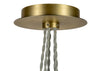 Monroe Porcelain 5 Light Chandelier Pendant White & Brushed Gold