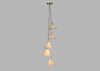 Monroe Porcelain 5 Light Chandelier Pendant White & Brushed Gold
