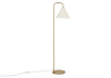 Monroe Porcelain Floor Lamp White & Brushed Gold