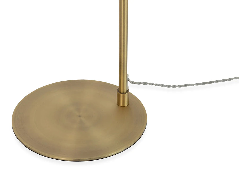 Monroe Porcelain Floor Lamp White & Brushed Gold