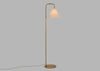 Monroe Porcelain Floor Lamp White & Brushed Gold
