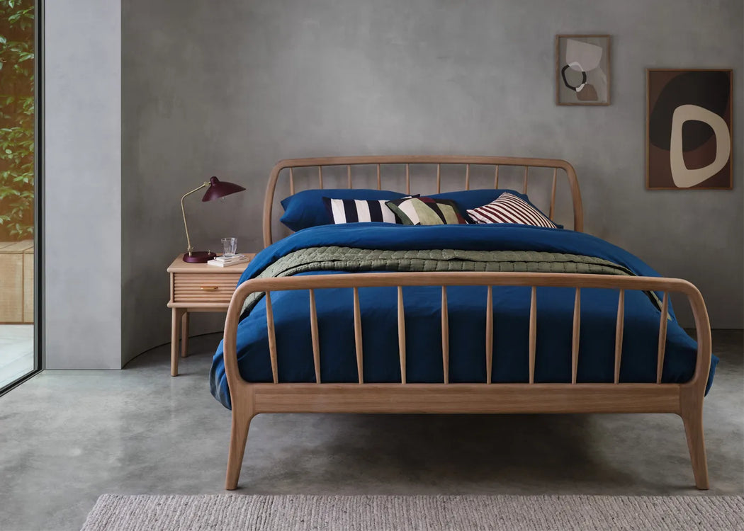 Organic Cotton Sateen Petrol Blue Duvet Cover