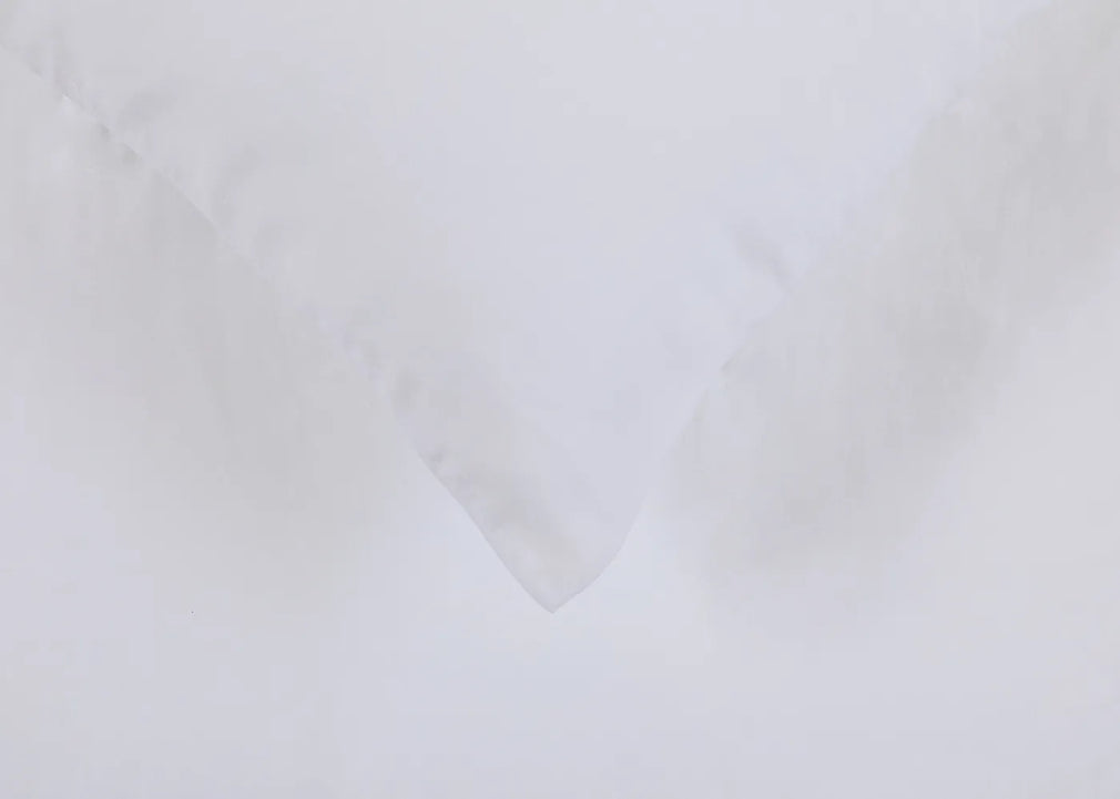 Organic Cotton Sateen White Duvet Cover