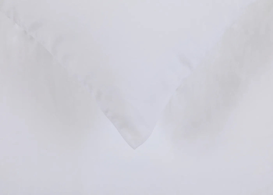 Organic Cotton Sateen White Duvet Cover