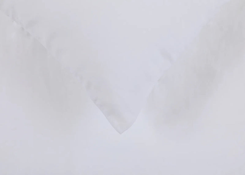 Organic Cotton Sateen White Duvet Cover