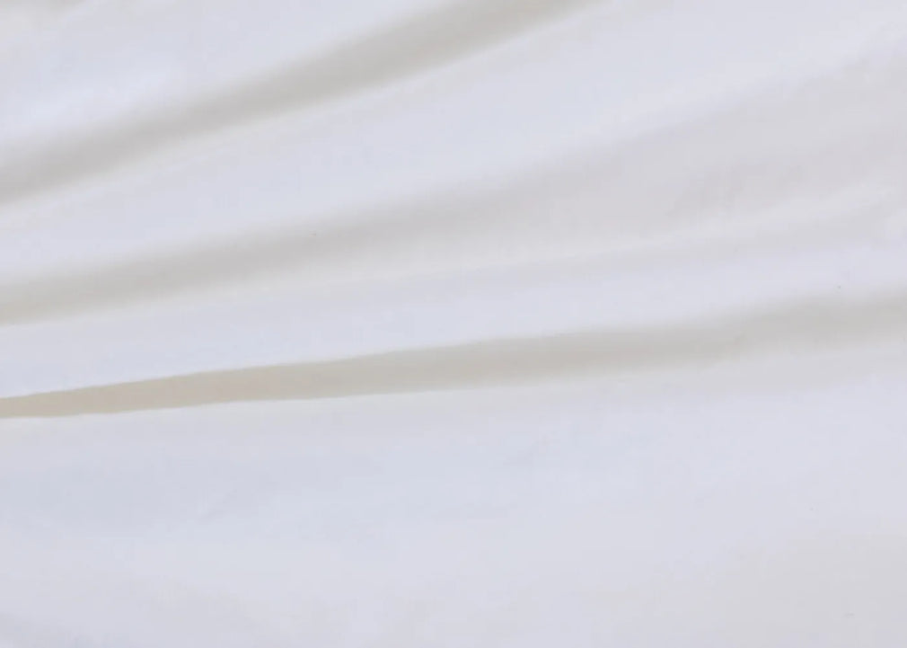 Organic Cotton Sateen White Duvet Cover
