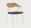675 Chair Oak / Chrome / Black Leather