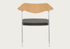 675 Chair Oak / Chrome / Black Leather