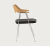 675 Chair Oak / Chrome / Black Leather