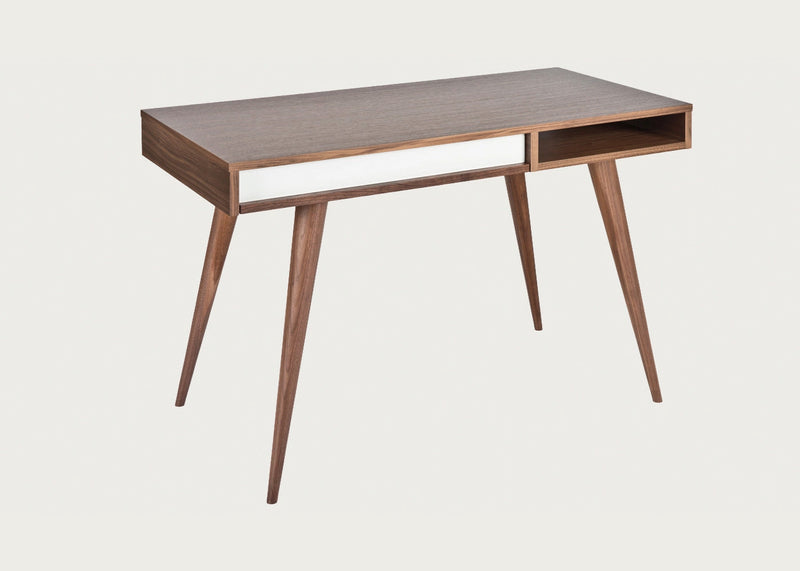 Celine Desk Walnut and White