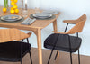 675 Chair Walnut / Black / Black Leather