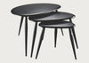 Pebble Nest of Tables Black Ash