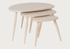 Pebble Nest of Tables Whitened Ash
