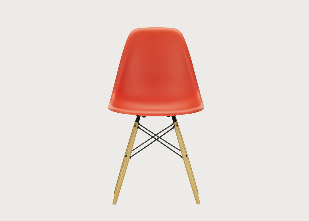 Eames DSW Chair RE Poppy Red / DSW Golden Maple