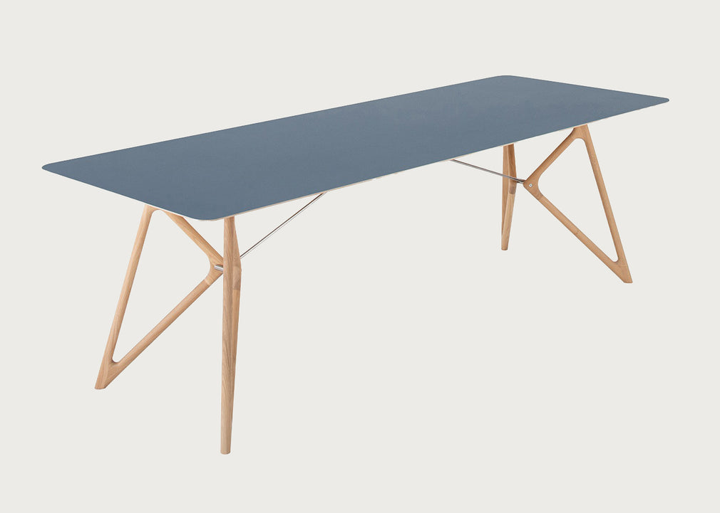 Tink Dining Table 220cm / Blue White Oiled Oak