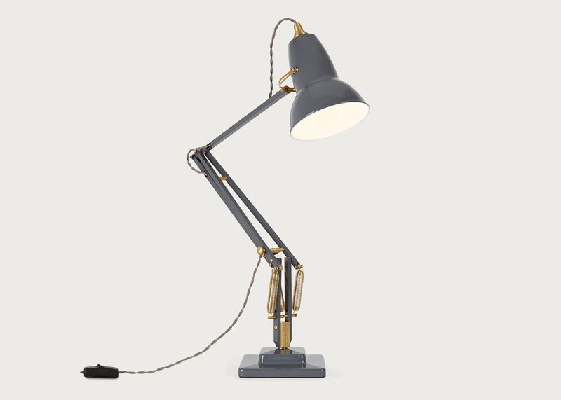 Original 1227 Brass Desk Lamp Elephant Grey