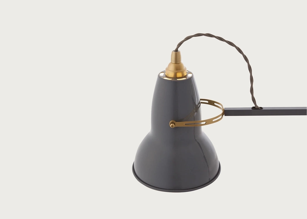 Original 1227 Brass Desk Lamp Elephant Grey