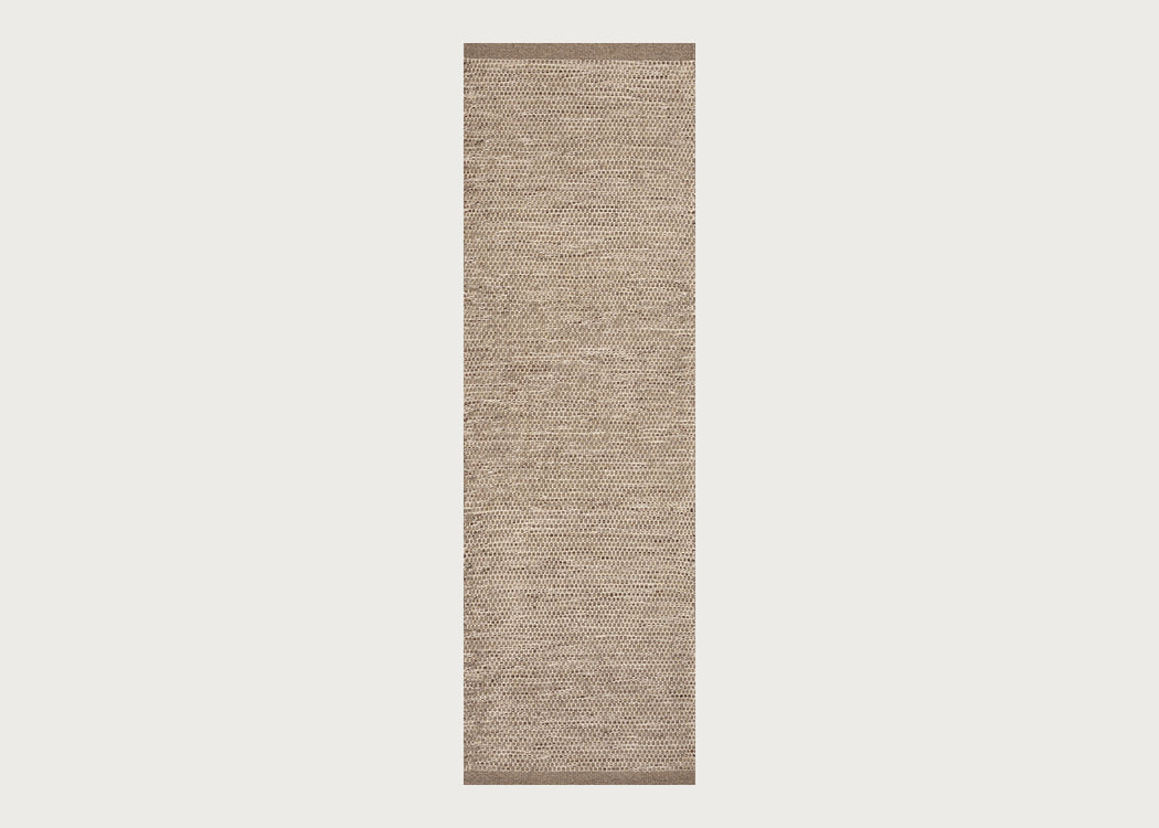 Asko Runner Rug Light Grey & Natural