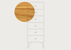 McQueen Tall 6 Drawer Chest Danish Oiled Oak
