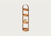 Wood Bathroom Storage Stand Round Oak / 4 Tray