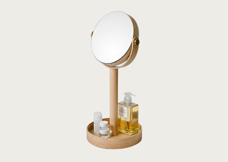 Magnify Mirror Slim Oak