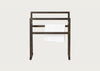 Wooden Freestanding Towel Rail Large Dark Stained Oak