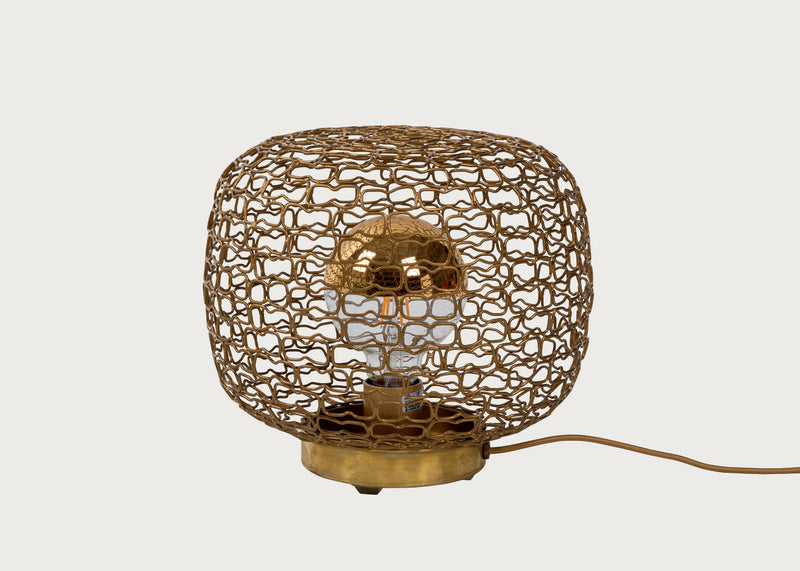 Jali Table Lamp Gold