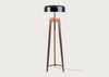 Pileo Alta Floor Lamp Walnut & Black Shade
