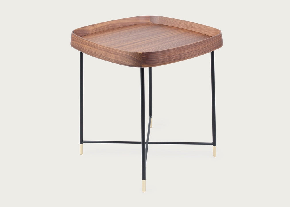 Fritz 4 Square Side Table Walnut