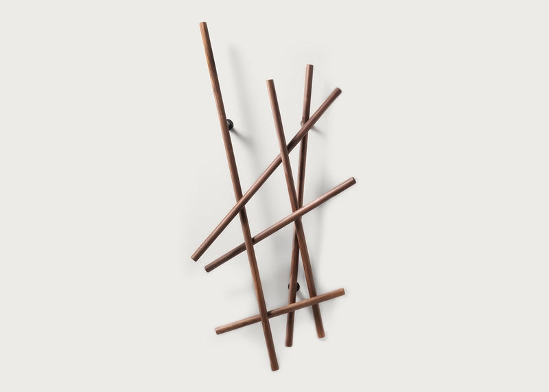 Sketch Wall Hanger Walnut Brushed Anthracite
