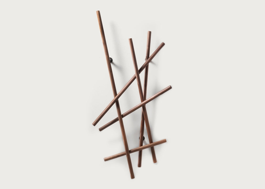 Sketch Wall Hanger Walnut Brushed Anthracite