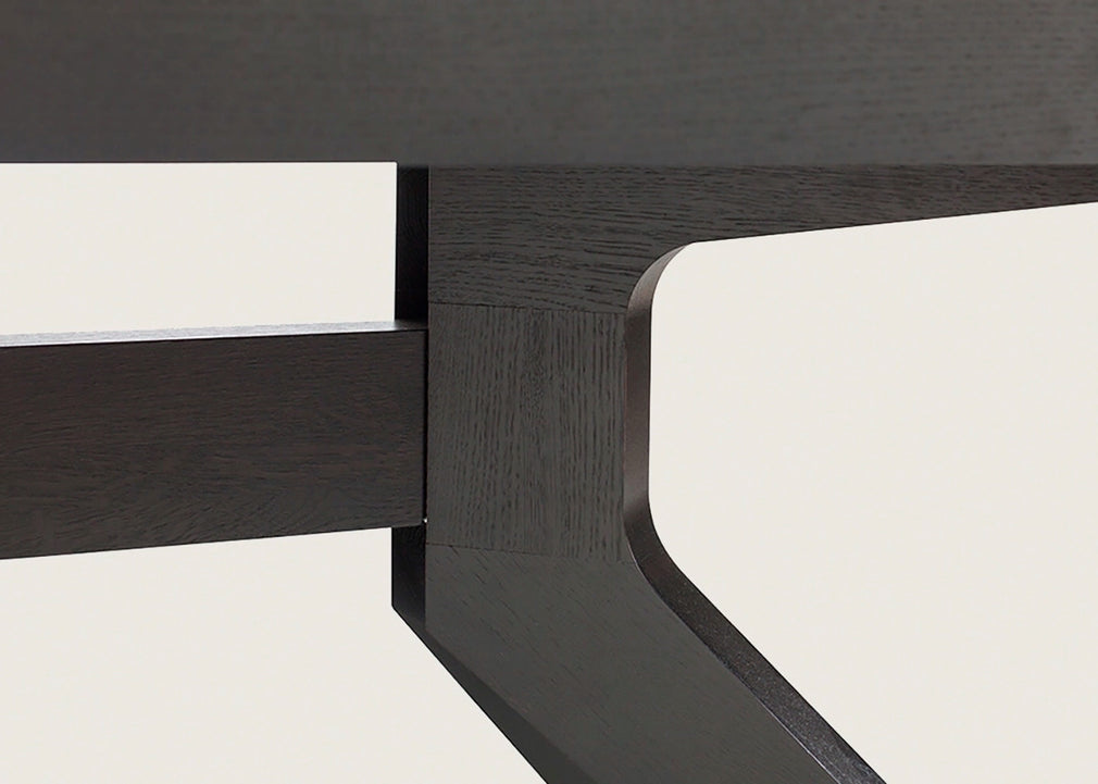 Cross Extending Dining Table Black Stain