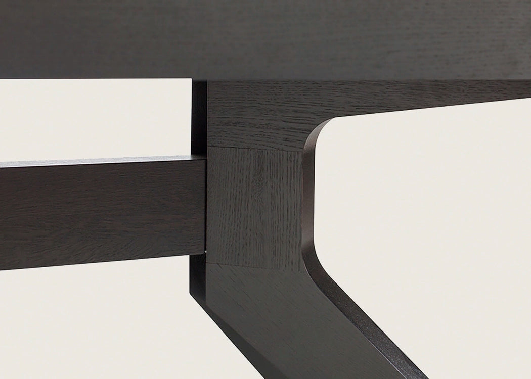Cross Extending Dining Table Black Stain
