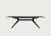 Cross Extending Dining Table Black Stain