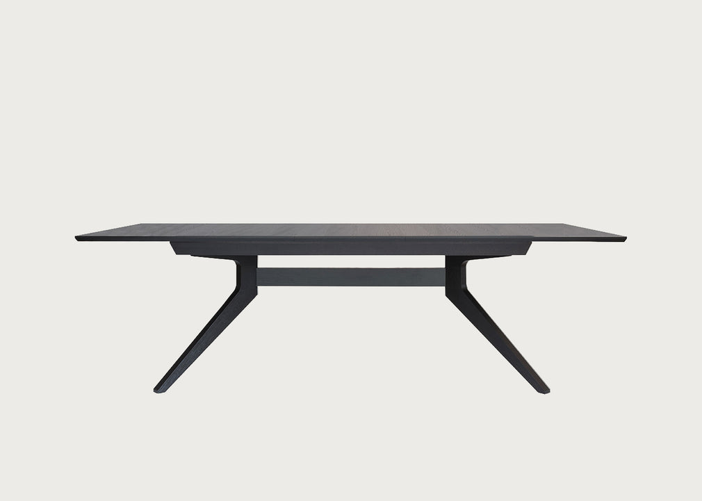 Cross Extending Dining Table Black Stain