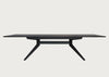 Cross Extending Dining Table Black Stain