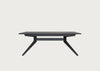 Cross Extending Dining Table Black Stain