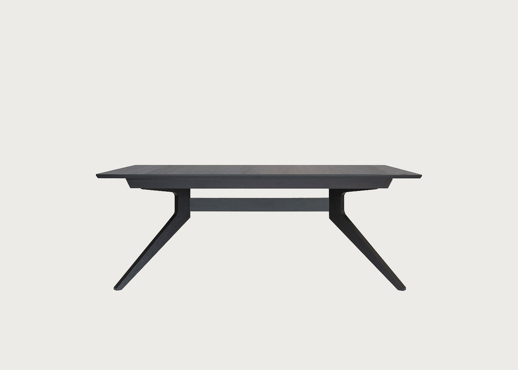 Cross Extending Dining Table Black Stain