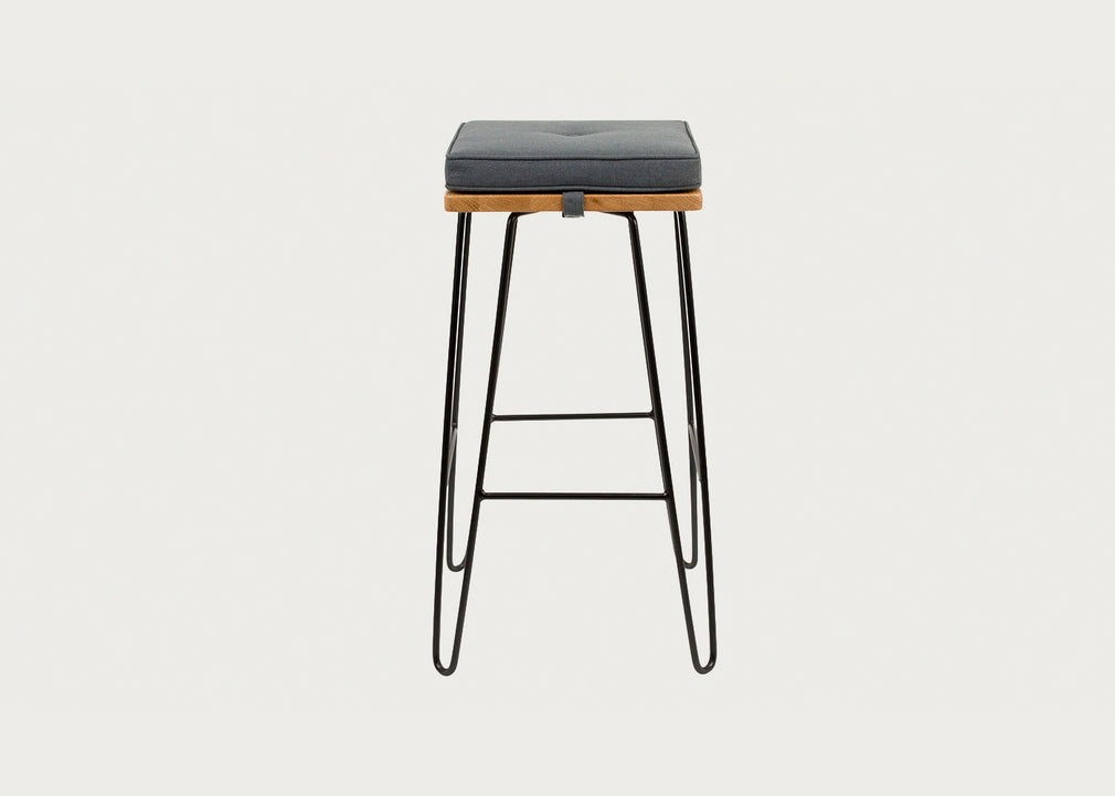 Brunel Bar Stool Seat Cushion Grey