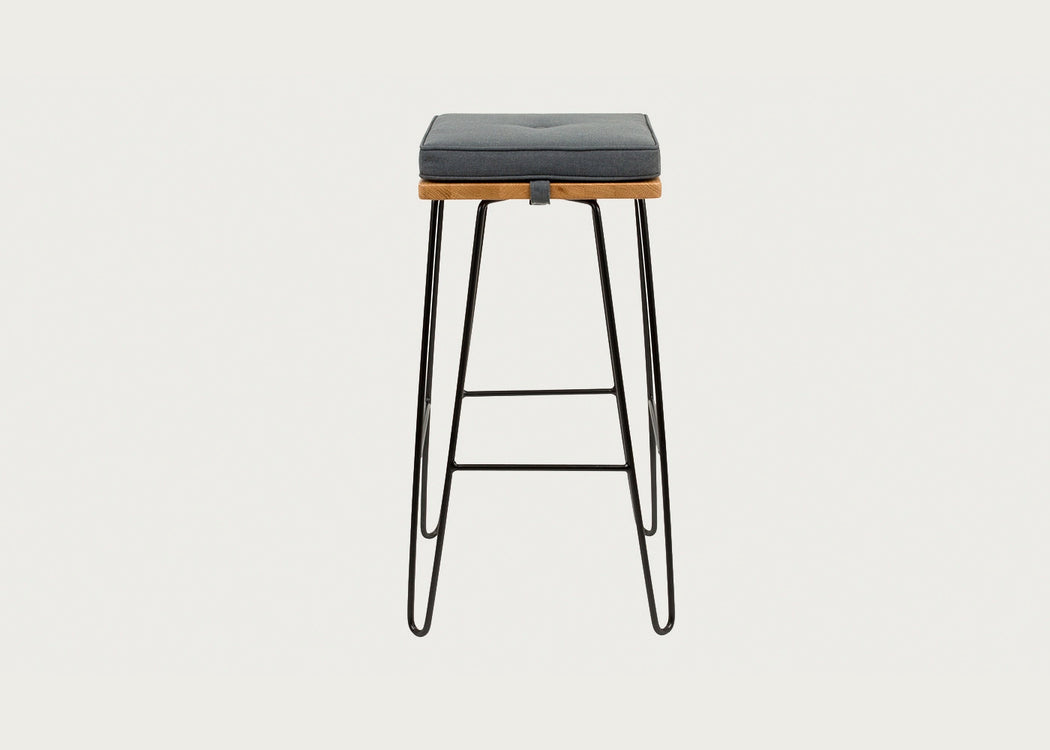 Brunel Bar Stool Seat Cushion Grey