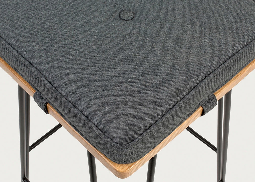 Brunel Bar Stool Seat Cushion Grey