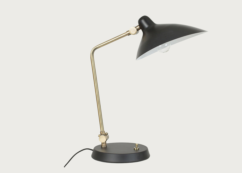 Milton Table Lamp Black & Brass