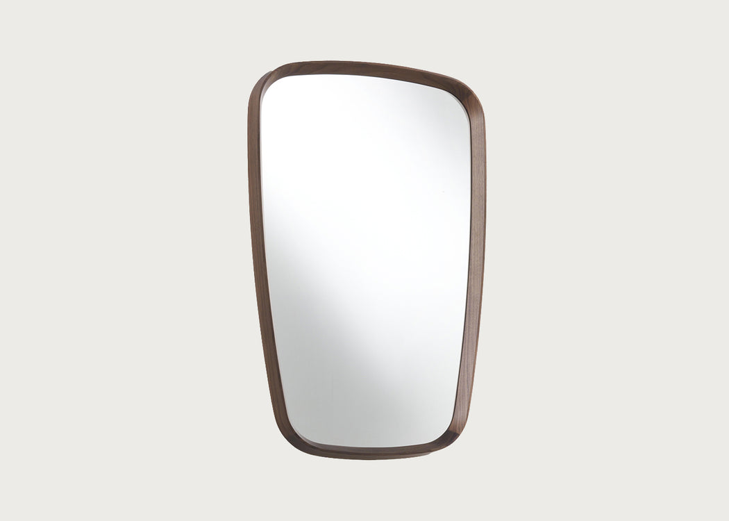Mix 1 Rectangular Wall Mirror Canaletta Walnut