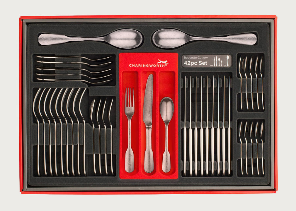 Fiddle Vintage Satin 42 Piece Set